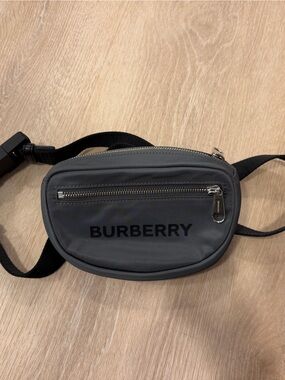 Burberry Black Mini Belt Bag with Front Zip